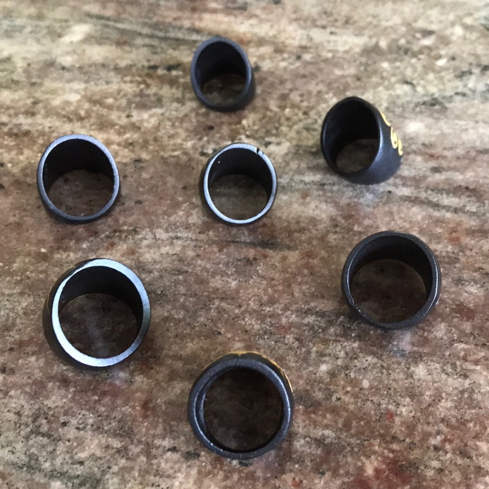 🌈Hand Painted Rings on Coconut Shell🌈 - Picture 6 of 7